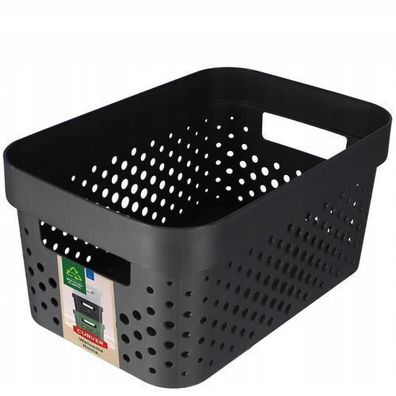 Curver Infinity Behälter mit Löchern , 27 x 18 x 12 cm, 4.5L, Dunkelgrau