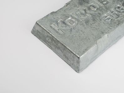 Zink Zn99,995 in 25kg-Platten, Reinzink zum Gießen und Legieren 430x215x50 mm