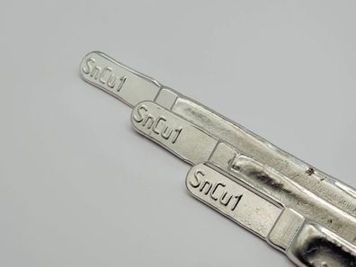 Lötzinn Stangen SnCu0,7 Dreikant Stab 100g-1kg, Lebensmittelzinn, Bleifrei, Zinn