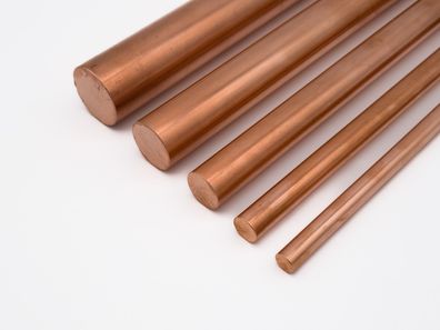 Kupfer Stange Cu99,9 Rundstangen aus Kupfer Vollmaterial Rundprofil Stab Anoden