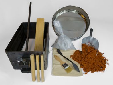 Profi Sandformbau Set mit Formbaukasten Oelsand und vielen nützlichen Werkzeugen