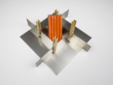 Formbaukästen für Silikonkautschuk H: 5cm gratis Plasteline stabiles Alu-Blech