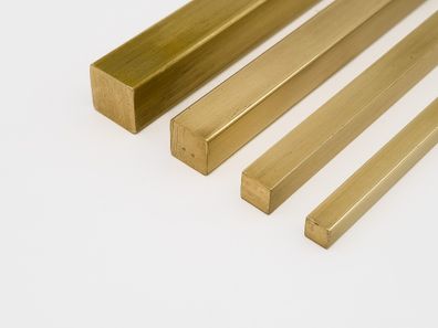 Messing Stange Ms58 Vierkant Profil, CW614N Vollmaterial Vollstab, 4-kant 4kant