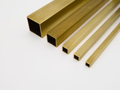 Vierkantrohre aus Messing CuZn37 Ms63 Profil Quadratrohr Hohlprofil Rechteckrohr
