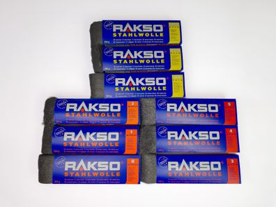 Stahlwolle RAKSO 200g Schleifwolle Polierwolle für Metalle, Holz usw alle Sorten