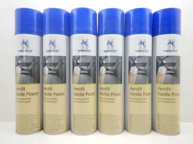 6x Normfest Aerofit Vanille POWER Geruchsvernichter Lufterfrischer Erfrischer