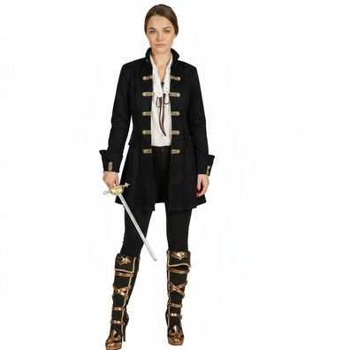 Damenjacke de Luxe schwarz Jacke Piratin