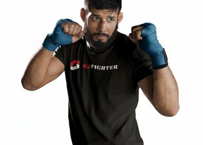 B2FIGHTER T-Shirt "The Logo Essential" Baumwolle Schwarz | M-XXL