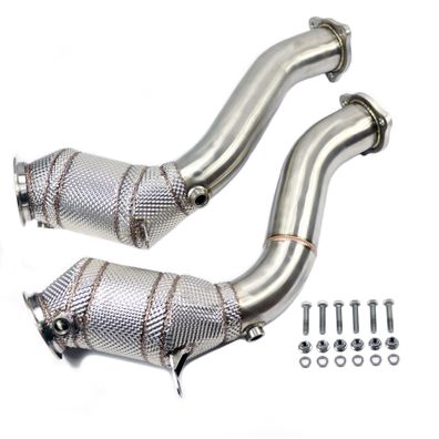 HIGH-QUALITY Edelstahl Downpipe 76MM 3" Katersatz Porsche Cayenne 92A 3.6 TURBO