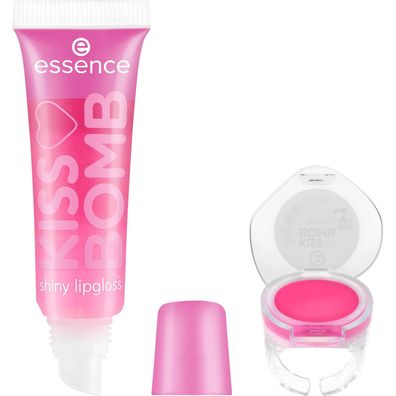 essence Kiss Bomb Shiny Lipgloss & Lip Balm Strawberry Sweetie