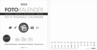 AlphaEdition 103662 Foto-Bastelkalender Do-it Yourself - 21 x 22 cm, weiß