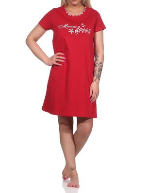 Kurzarm Nachthemd Damen in maritimer Optik -122 214 10 753