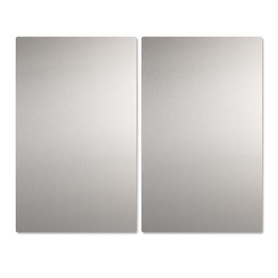 bremermann 2er Herdabdeckplatte 2in1 aus Edelstahl gleichzeitig Wandspritzschutz