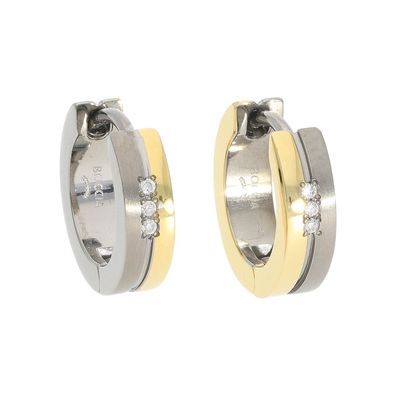 Boccia Titan Creolen mit Brillant Bicolor 0510-09 175