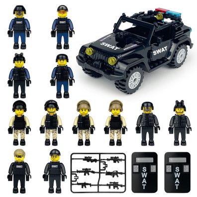 SWAT Minifiguren Set Bausteine Figuren Polizei Armee kompatibel Spielzeug
