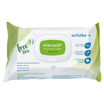 Mikrozid universal P wipes free line, 18x20cm