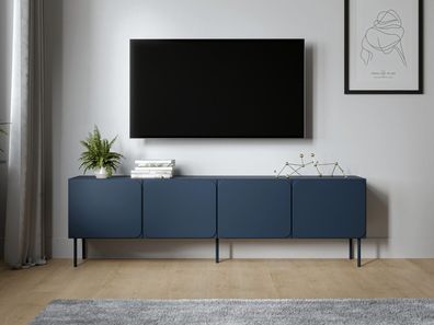 TV-Lowboard Rafael 200 4D Modern Design Füße aus Stahl Wohnzimmer Kollektion