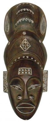 Maske Africa WOMAN, handgearbeitete Holz-Maske, Wandmaske, Länge ca. 50 cm