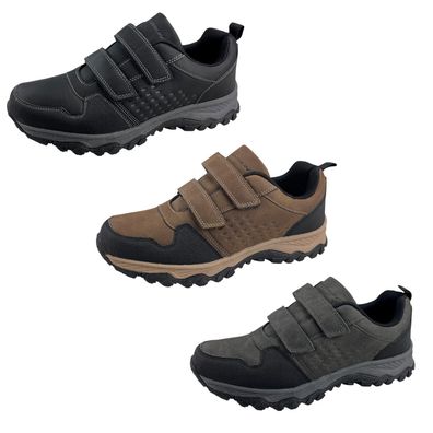 Herren Halbschuhe Trekkingschuhe Outdoor Klettverschluss Schuhe Profilsohle 8673