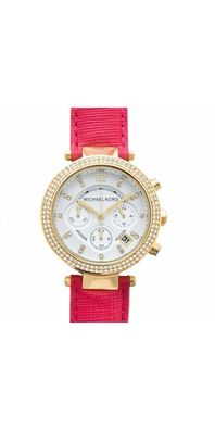 Michael Kors Parker Chronograph Lady Damenuhr gold pink MK2297