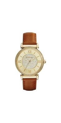 Michael Kors Catlin Lady Damenuhr gold braun MK2375