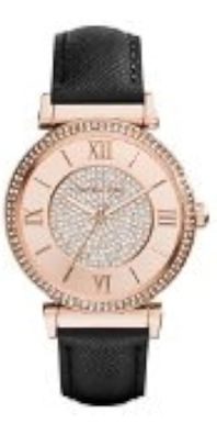 Michael Kors Catlin Lady Damenuhr roségold schwarz MK2376