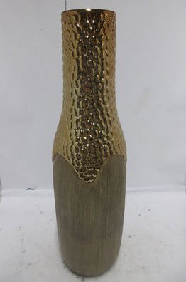Gilde Halsvase, "Lausanne", Keramik, braun, bronzefarben, VE 2, H. 51,5 cm, D