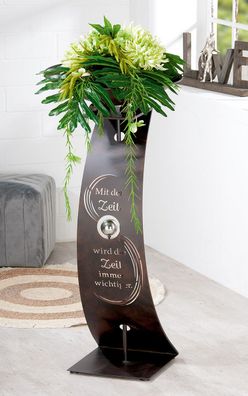 Gilde Schalenständer "Zeitwoge" Metall braun 67773