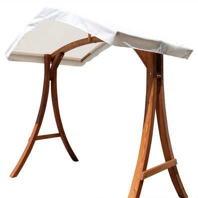 Design Hollywoodschaukel Gestell Gartenschaukel Holz mit Dach KUREDO / ARUBA