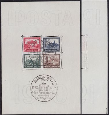 Germany REICH [1930] MiNr 0446-49 Block 1 ( Sonder-O/used ) [01] geprüft Kabinett