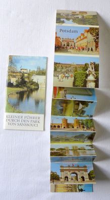 DDR Potsdam Leporello Kleiner Führer durch den Park von Sanssouci