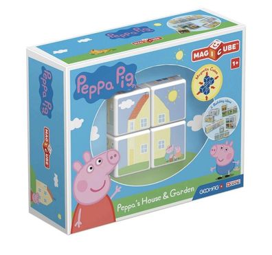 Geomag Magicube 050 - Peppa Pig Peppa´s House & Garden - 4 Magnetwürfel