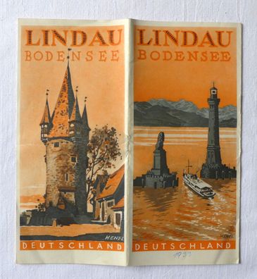Prospekt Faltblatt Lindau Bodensee Reiseführer