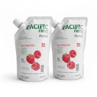 Pacific Fruit Püree Himbeere 2x 1kg ohne Zuckerzusätze & zu 100% aus echten Früchten