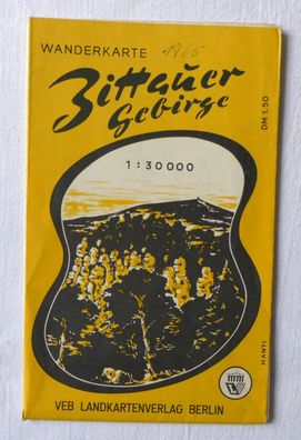 DDR Zittauer Gebirge Wanderkarte Prospekt Reiseführer