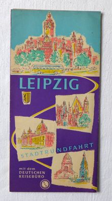 DDR Stadtrundfahrt Leipzig Prospekt Reiseführer