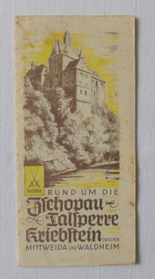 DDR Rund um die Zschopau Talsperre Kriebstein Prospekt Reiseführer