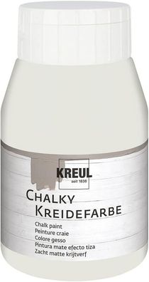 KREUL 75112 - Chalky Kreidefarbe, Cream Cashmere, 500 ml Kunststoffflasche, sanft - m