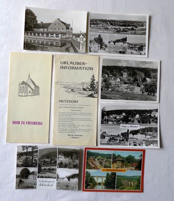 DDR Hetzdorf Freiberg AK Ansichtskarten Faltblatt Prospekt Reiseführer