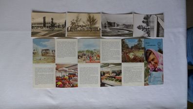 DDR IGA Erfurt AK Ansichtskarten Faltblatt Prospekt Reiseführer Plan