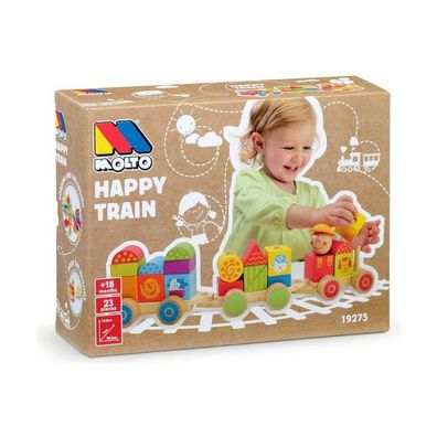 Baby-Spielzeug Moltó Happy Train 23 Stücke Holz