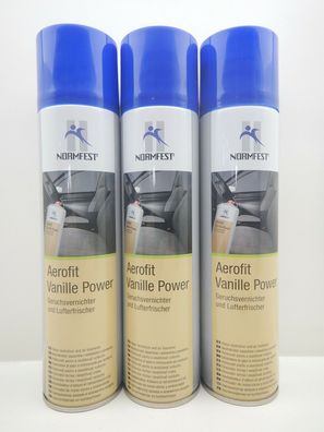 3x Normfest Aerofit Vanille POWER Geruchsvernichter Lufterfrischer Erfrischer