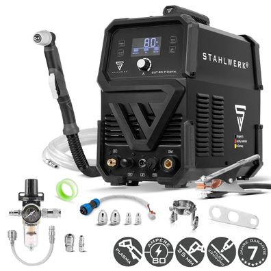 Stahlwerk Plasmaschneider CUT 80 P Digital 80 Ampere 25 mm Schneidleistung THC