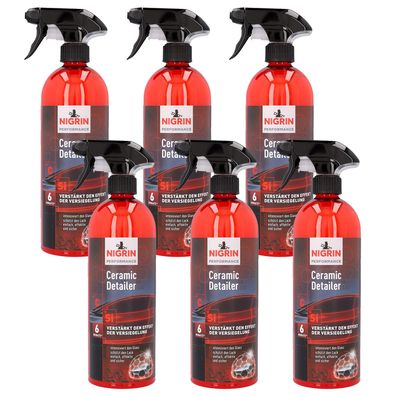 Nigrin Ceramic Detailer Spray 6x 750ml Lack-Pflege Keramik-Versiegelung Glanz