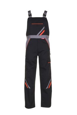 Arbeitshose Latzhose Visline schwarz/orange/zink Größe 68