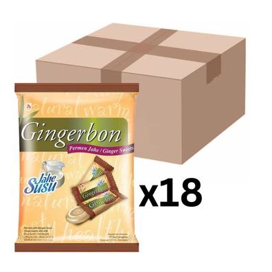 18er-Pack Gingerbon Ingwerbonbons Milchgeschmack (Jahe Susu) 100g