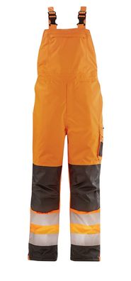 Warn-Winter-Wetterschutz-Latzhose Atlanta leuchtorange/grau Größe M