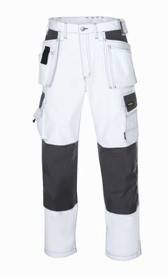 Arbeitshose Canvas Bundhose weiß/grau Größe 26