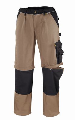 Arbeitshose Canvas 2-in-1 Bundhose khaki/schwarz Größe 56