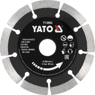 Disque de coupe diamanté 125 x 22,2 mm